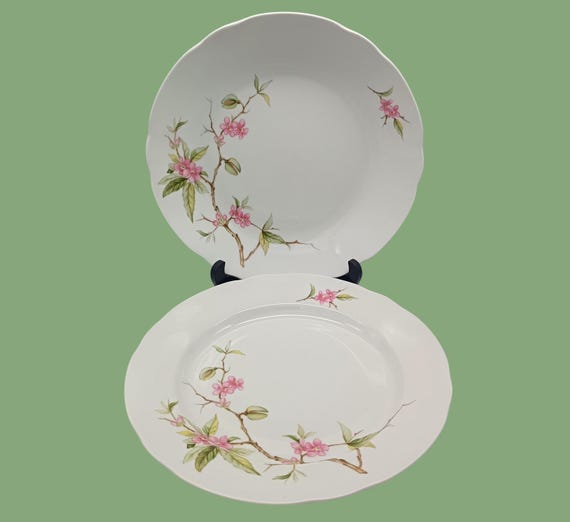 ROUND DISH and DISH white porcelain Bareuther Waldassen Bavaria Germany