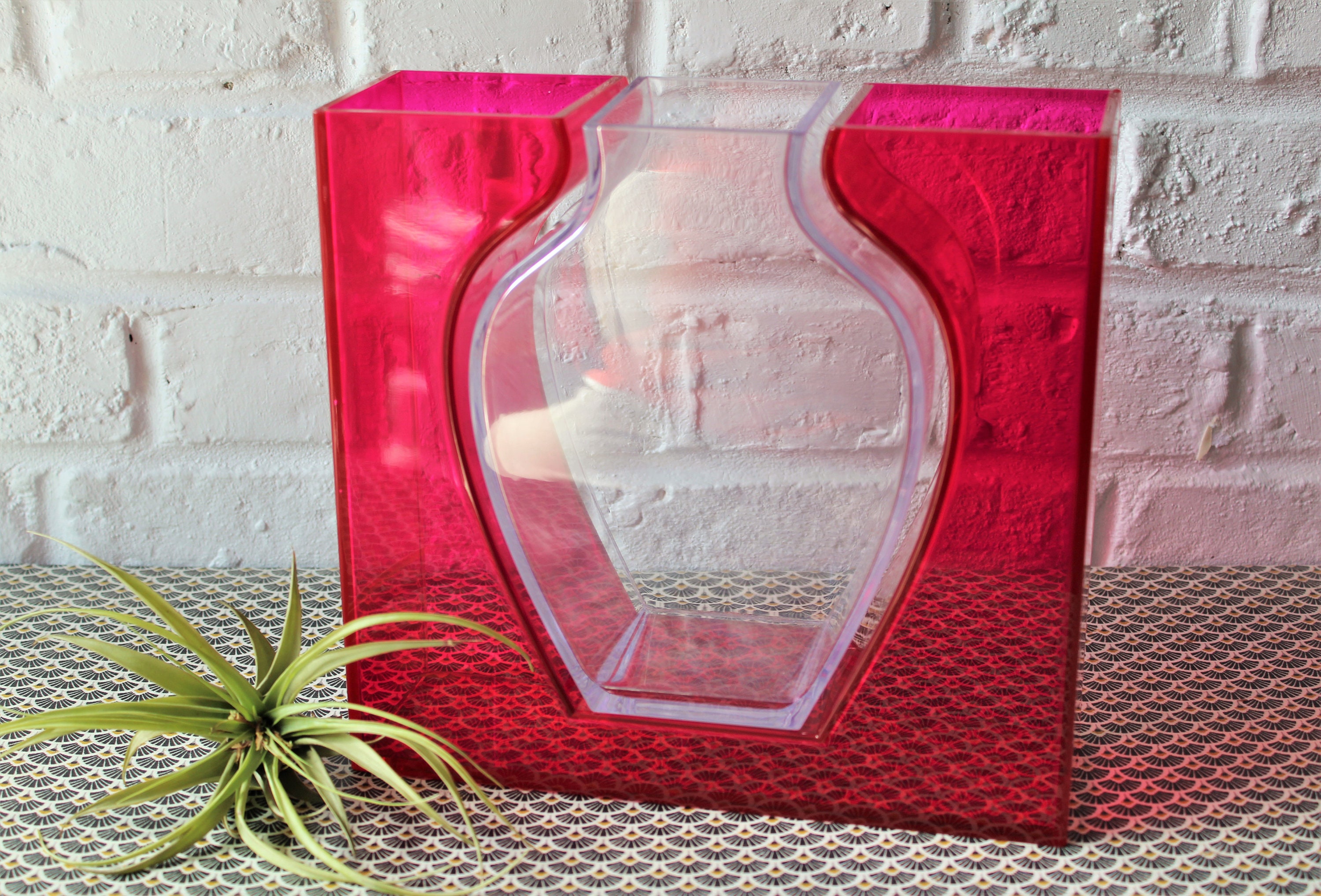 Vase 2 en 1 Marque Studio Nova Plastique Années 2000