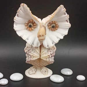 Vintage shell FIGURINES, beach art, kitsch