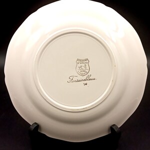 6 ASSIETTES plates françaises vintage, porcelaine Céranord Saint-Amand, Phoenix sur une branche fleurie image 8