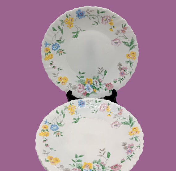 6 Arcopal France opaline flat plates