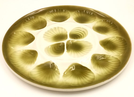 OYSTER TRAY (14 cells) Moulin des loups France earthenware