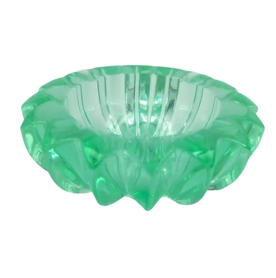 EMPTY POCKET in Crystal, ASH Mint Green, Art Deco, Pierre D'Avesn for Daum