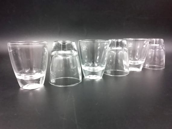 6 Vintage France Clear Liqueur Glasses