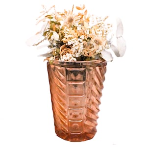 Mooie dikke roze art deco glazen VAAS circa 50