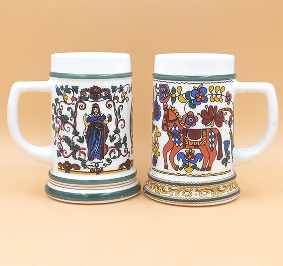 Vintage German beer mug in opaline BMF