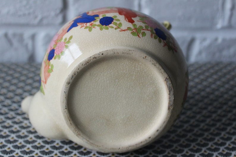 ASIAN style THEE with geisha temple landscape pattern vintage sandstone