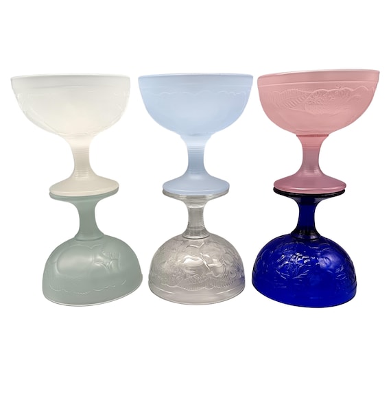 6 multi-colored ice cream cups, gourmet model from Luminarc France