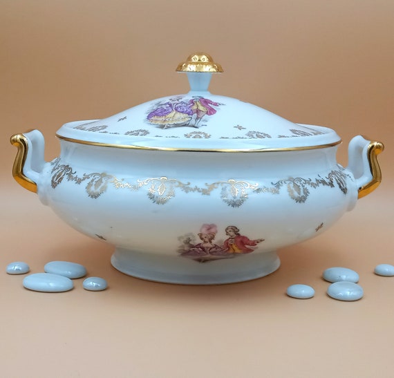 Limoges porcelain tureen, LP brand, "High Period" model