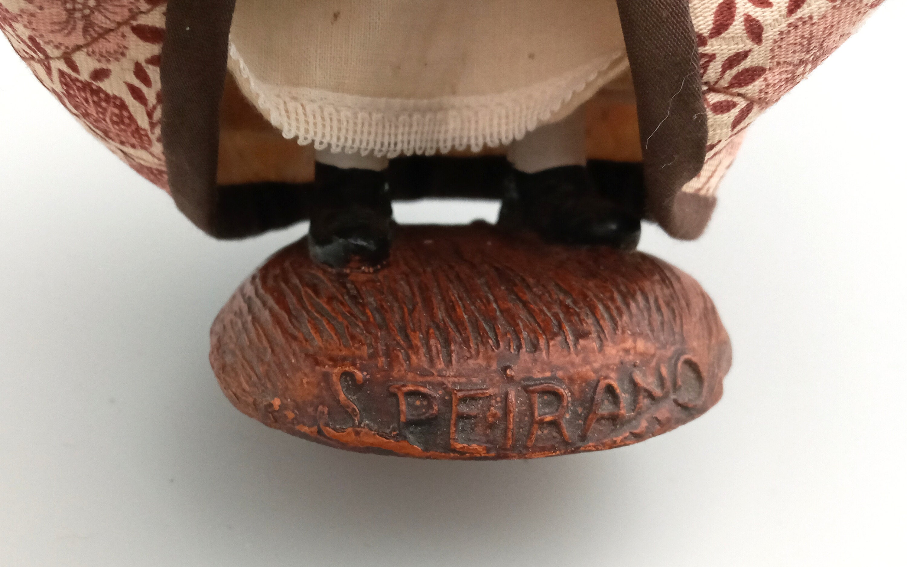 Grand Santon De Provence S. Peirano – Terre Cuite – 28 Cm – Fait Main – France