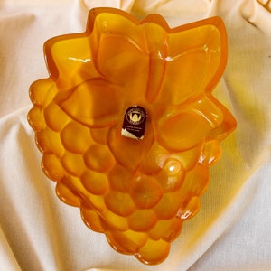 Bowl Vintage semi-opaque glass emptying tray, Walther glass, Germany