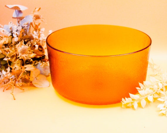 DURALEX SALAD BOWL in vintage amber glass