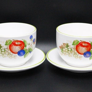 Duo large ceramic BOLS vintage France, 1990