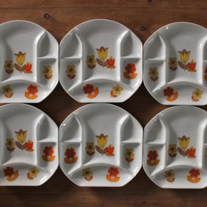 6 SEVENTIES Fondue PLATES, 70s, France, Raclette, Tapas, Barbecue