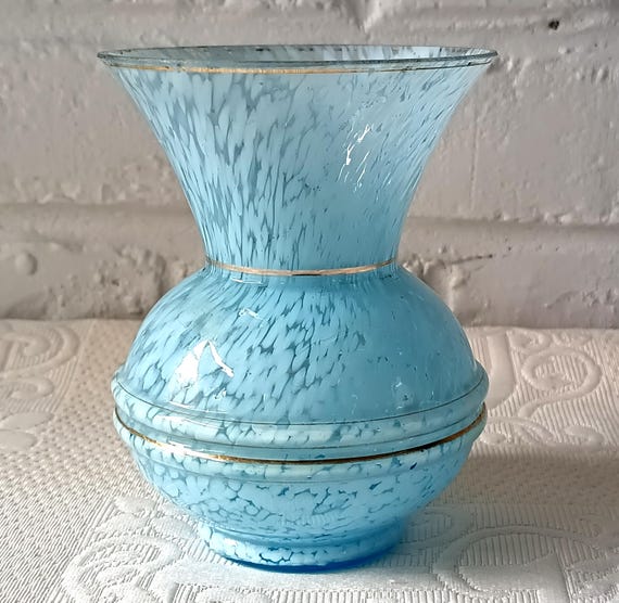Small vintage light blue Clichy VASE