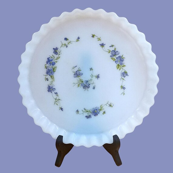 Tart dish in Arcopal flower pattern "The violets"