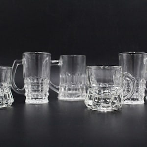 6 MINI CHOPES vintage France, liquor glasses Reims France Crisal Portugal