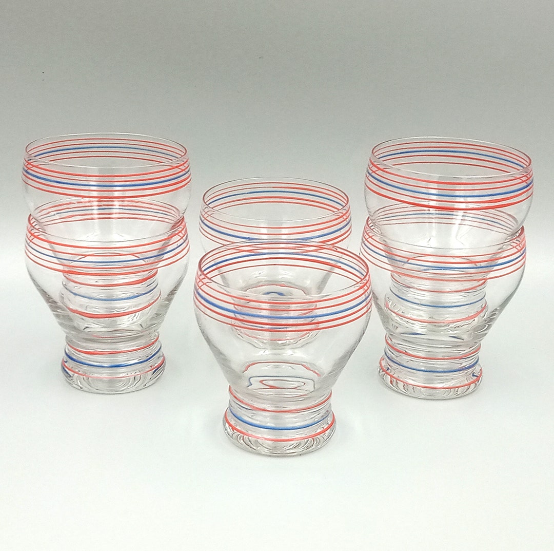 6 Large Vintage French GLASSES Glass Dessert Bowls 1950 Etsy