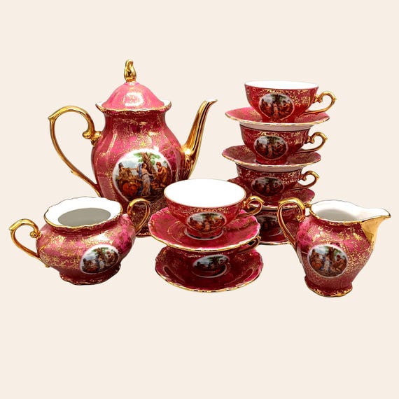 Coffee service, German Winterling porcelain, Kirchenlamitz Bavaria