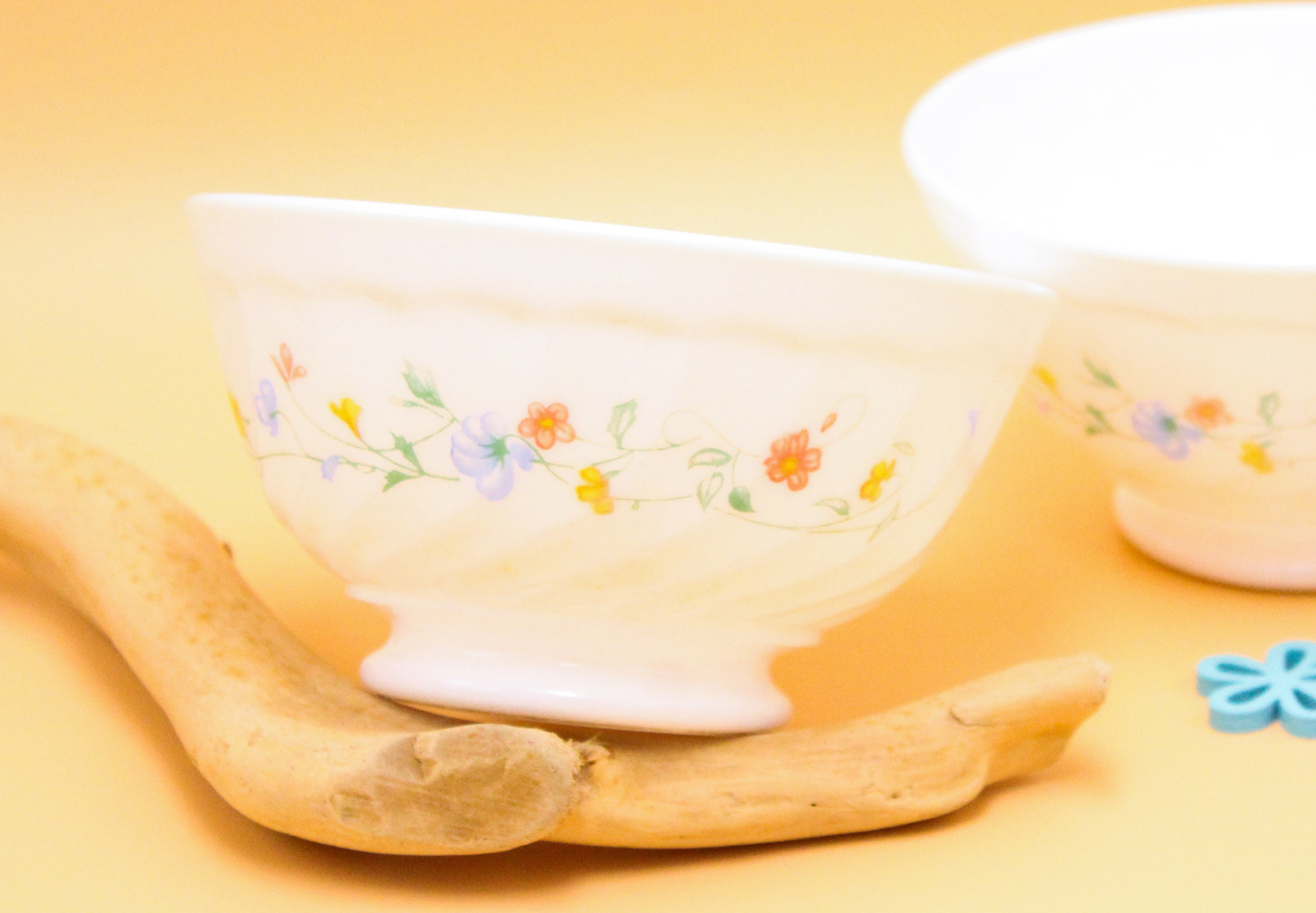 Duo Bols Porcelaine Sdv | Sarreguemines-Digoin-Vitry France Vintage, 1960