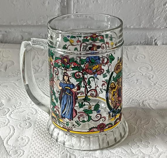 BMF Vintage German Glass Beer Mug