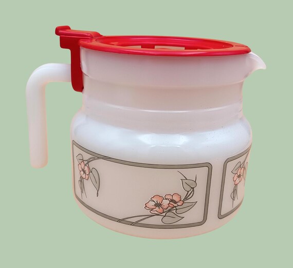 Vintage pastel arcopal PITCHER, universal coffee JAR