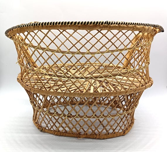 Peacock armchair, rattan doll armchair, 1970s