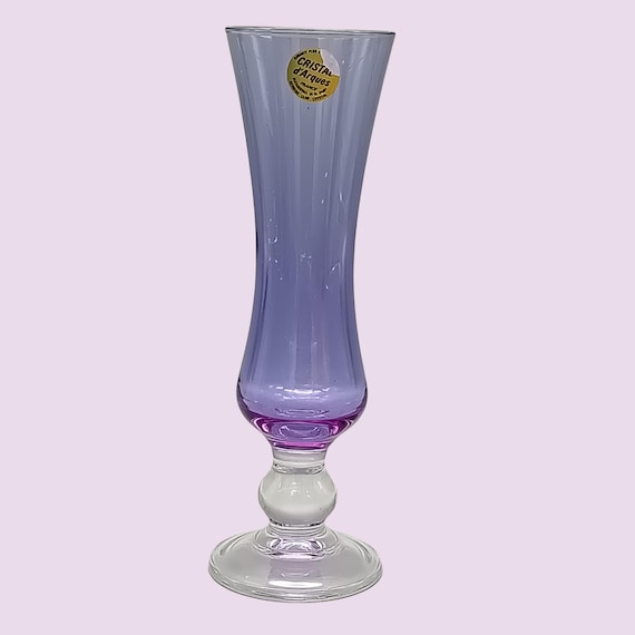 VASE in vintage purple glass, Cristal d'Arques LILAC
