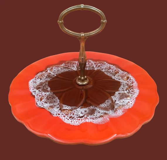 1960s Valauris cheese platter