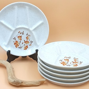 6 SEVENTIES Fondue PLATES, 70s, France, Raclette, Tapas, Barbecue