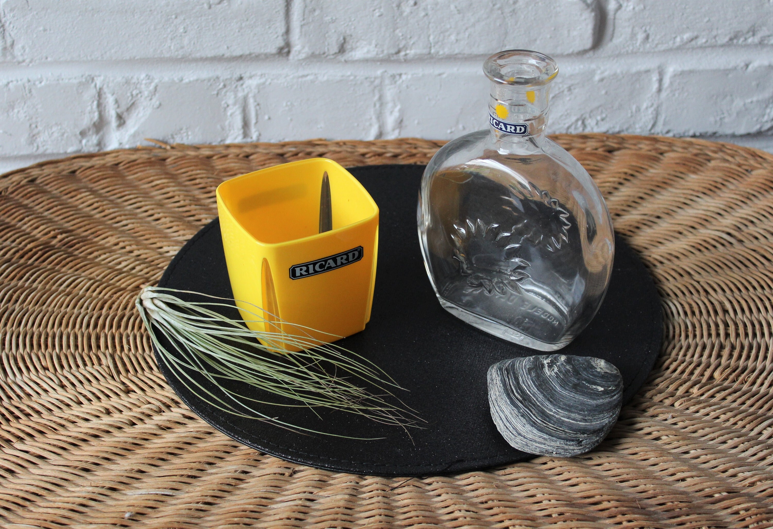 2 Pièces Ricard Carafe et Petit Pot à Glace, Objet Publicitaire, Pastis