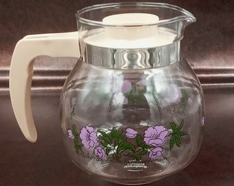 Vintage randwyck coffee pot / coffee pot purple flowers