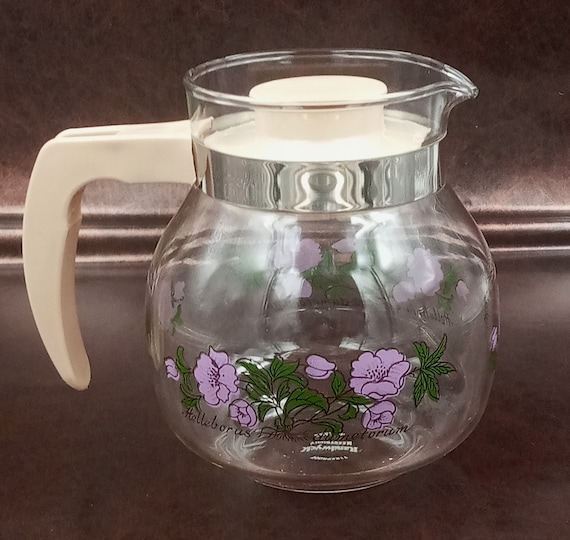 Vintage randwyck coffee pot / coffee pot purple flowers