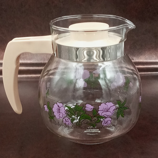 VERSEUSE à café / CAFETIÈRE vintage randwyck fleurs violettes