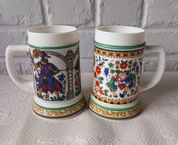 Vintage German opaline beer mug