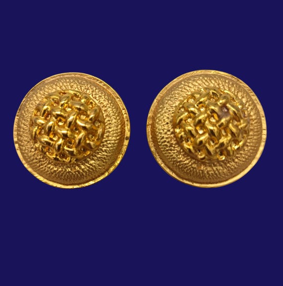 EAR CLIPS vintage gold metal clips