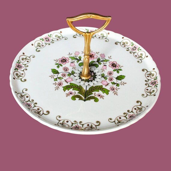 CHEESE BOARD Orchies Moulin des loups, serving dish with floral motif
