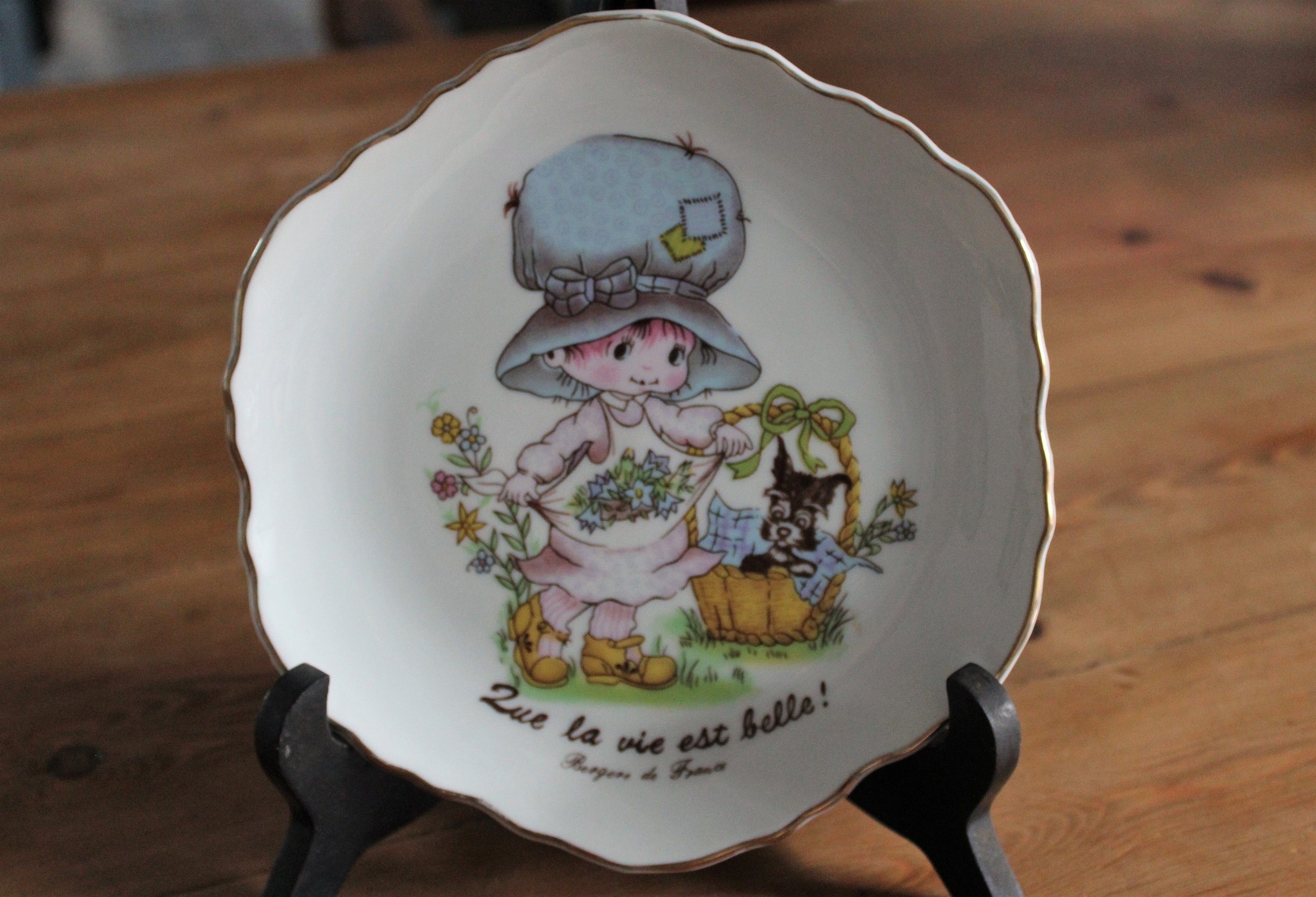 Assiette Décorative Enfant, Assiette Murale Fille, Holly Hobbie, Sarah Kay , Made in Koréa