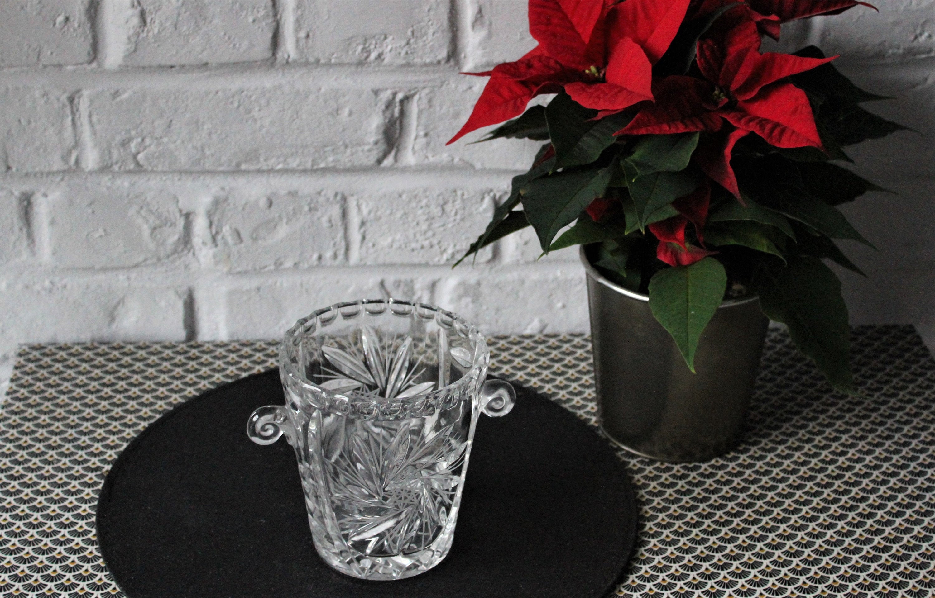 Seau à Glace Pour Un Cocktail Haut de Gamme, Cristal Vintage