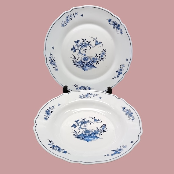 2 ARCOPAL French opaline DISHES KALINKA pattern