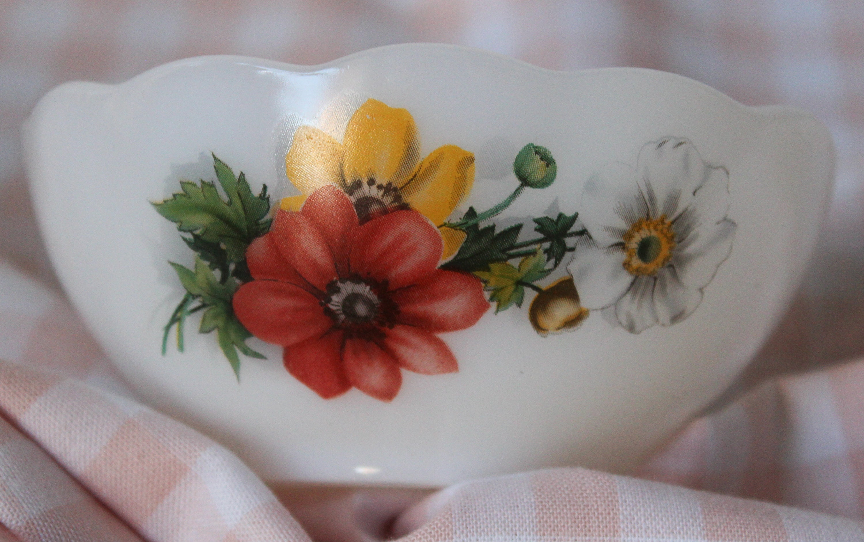 7 Bols à Dessert Arcopal Vintage, Coupelles en Opaline Décor Fleurs