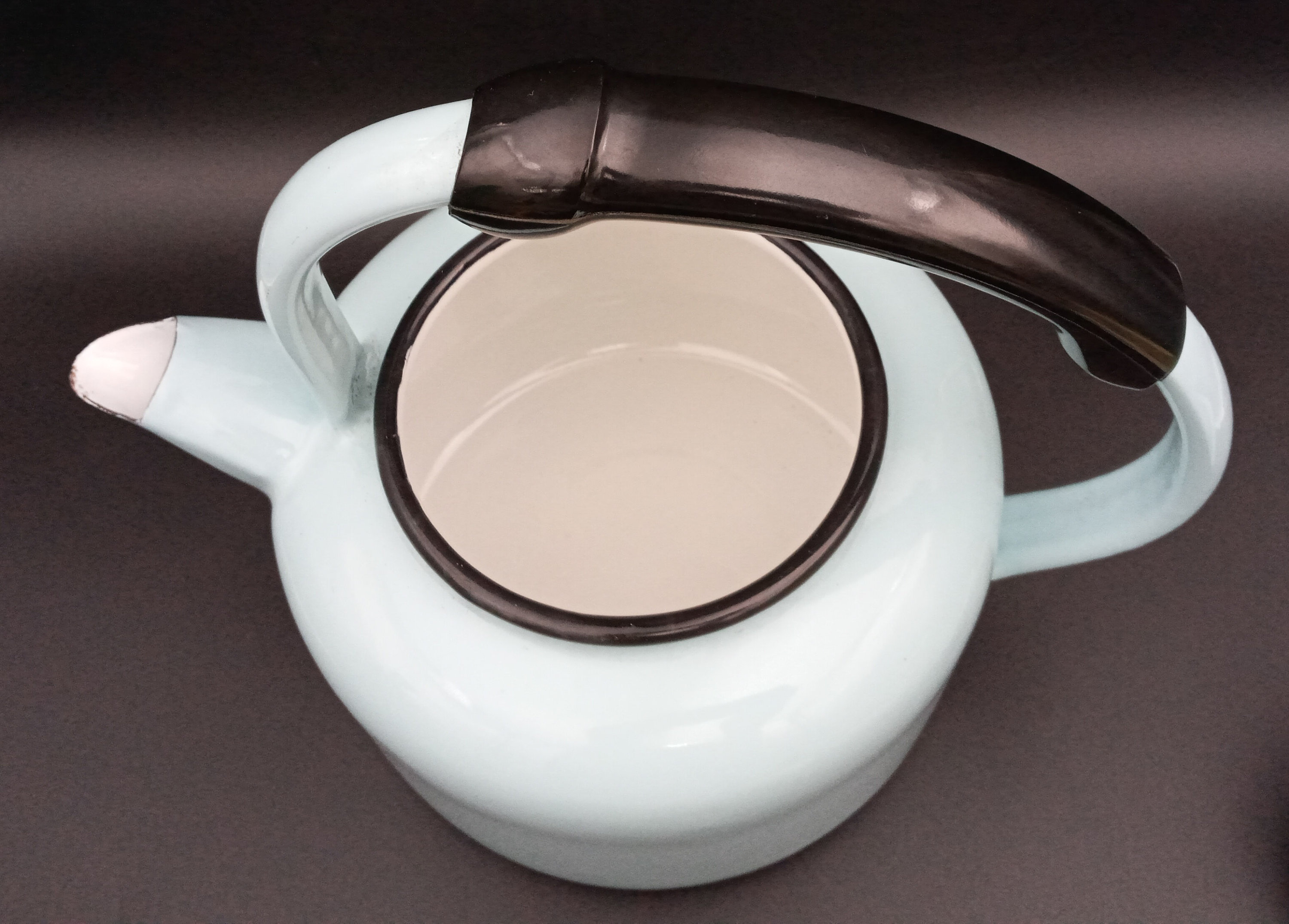 Cocotte émaillée Vintage Aubecq – Couleur Moutarde – Fabriquée En France