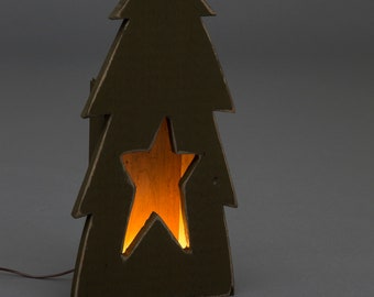 Wooden Christmas Luminary Tree