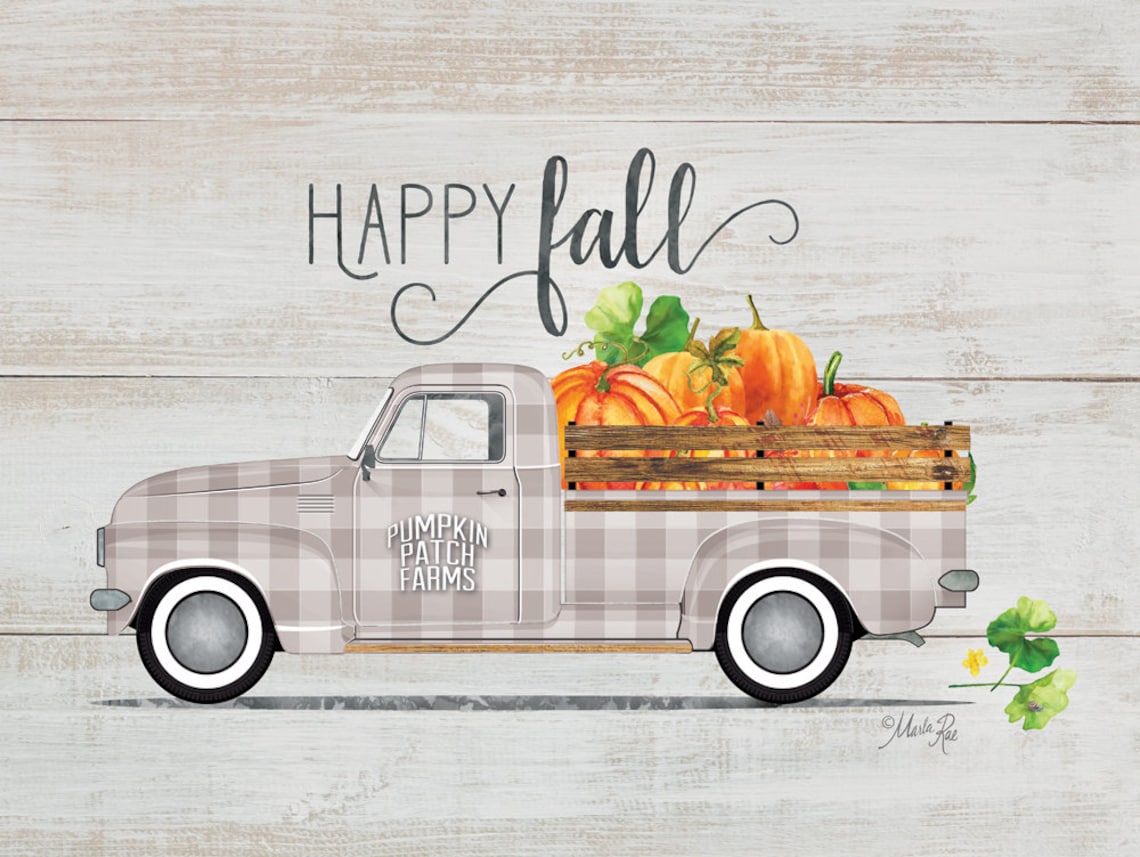 Wall Decor Hello Fall vintage Truck Pallet Art - Etsy