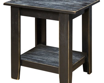 Primitive End Table Etsy