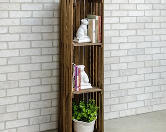 Modern Farmhouse Pine Lath Bookshelf