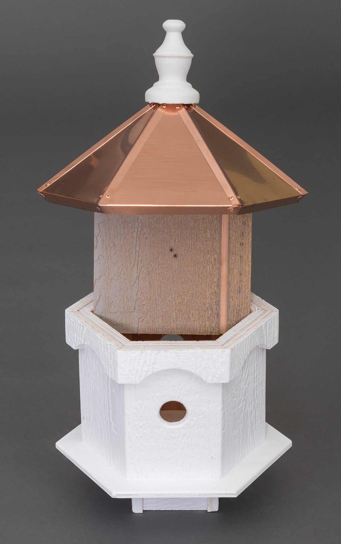 Amish Copper Top Double Bluebird House main image 1