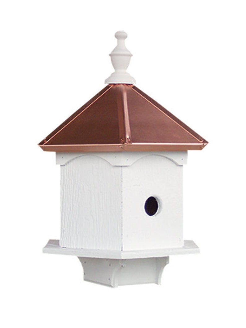 Amish Copper Top Double Bluebird House main image 0