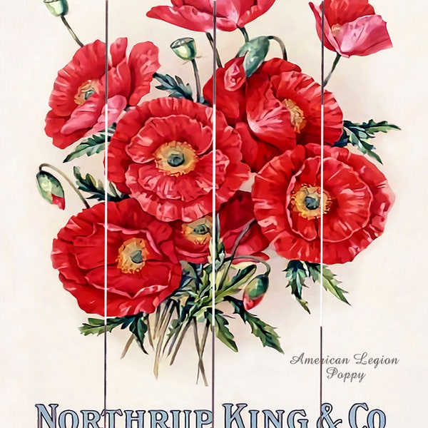 Wall Decor - Northrup King Poppy Pallet Art