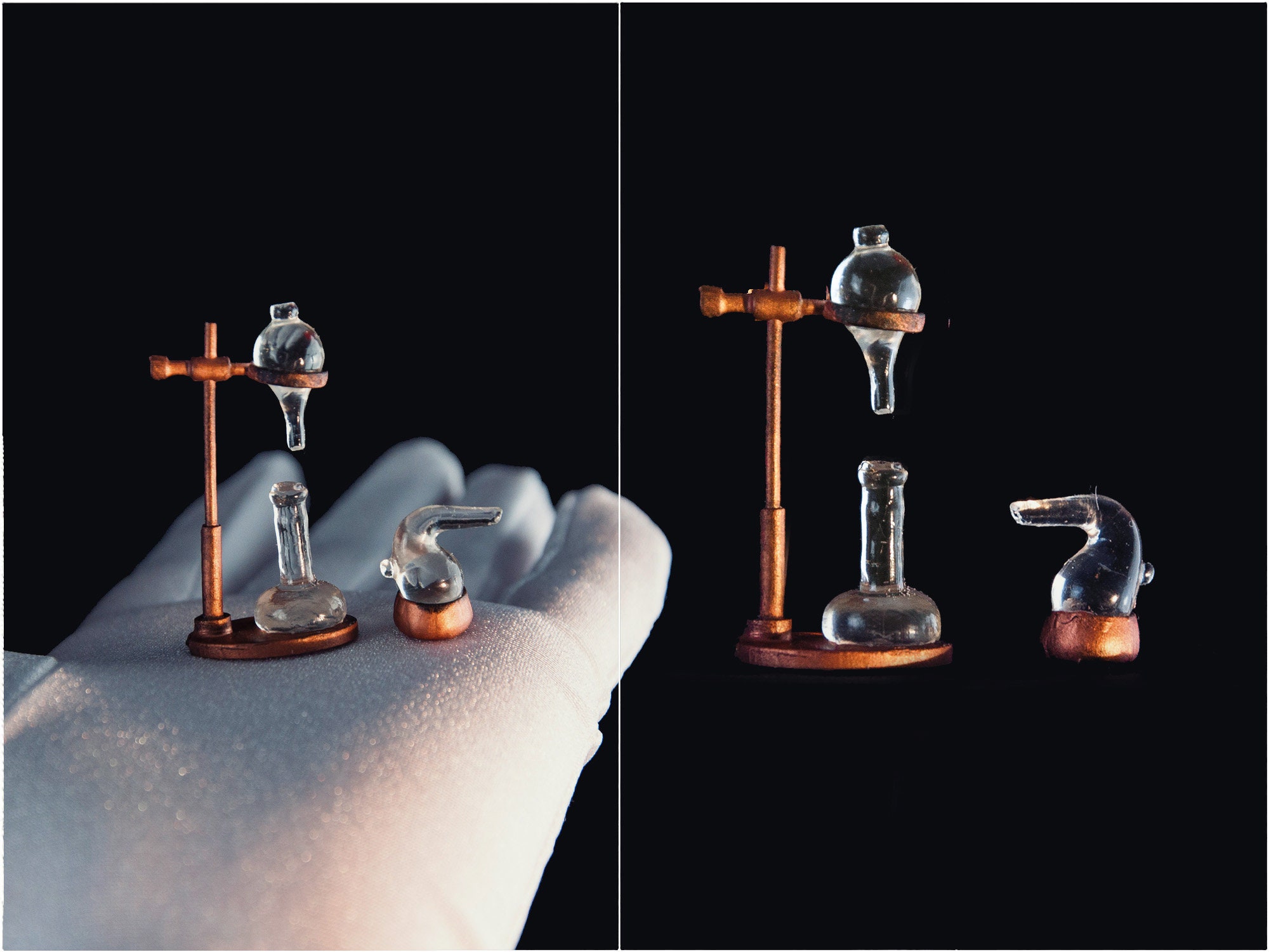 Distillation apparatus 1/12 scale. Alchemy lab chemistry Dollhouse di…